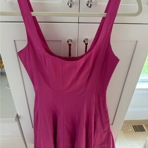 STAUD pink mini wells dress size 4